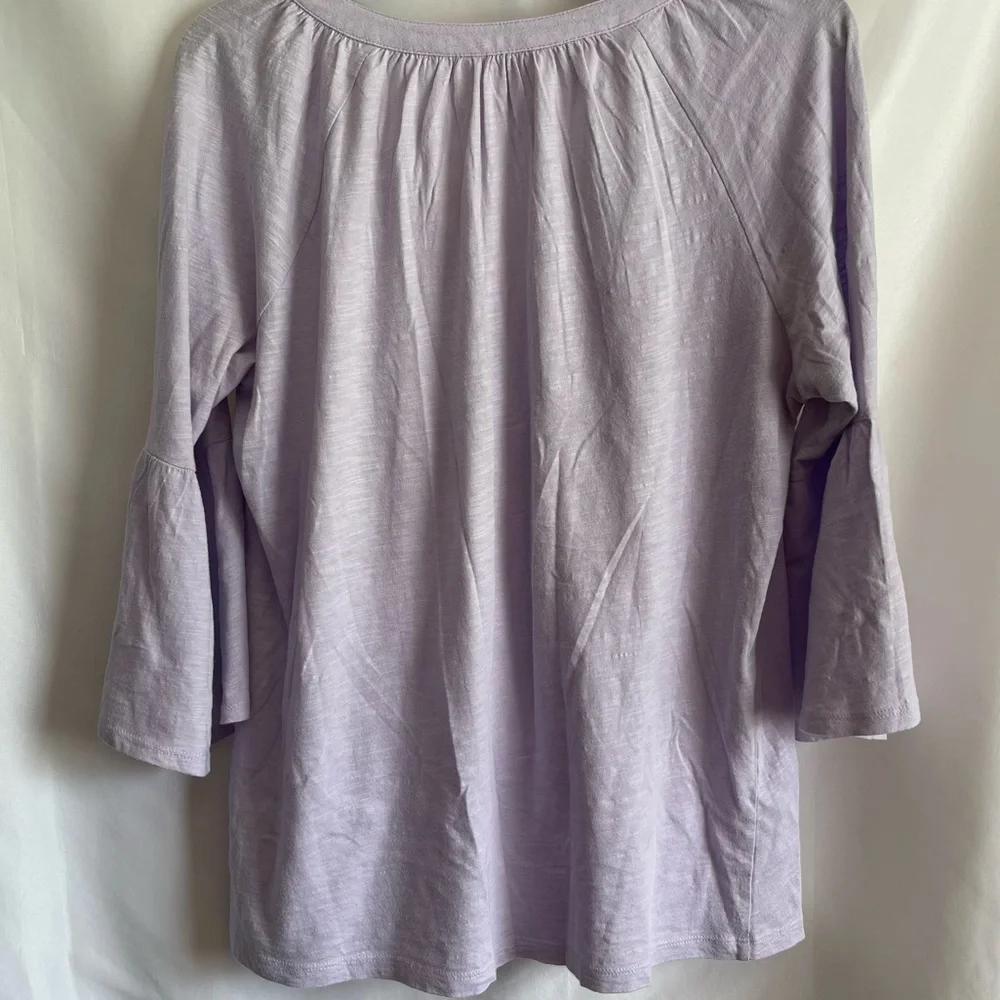Lilly Pulitzer Women’s Teigen Light Lilac Verbena Etta Long Sleeve Top Medium - Picture 6 of 6